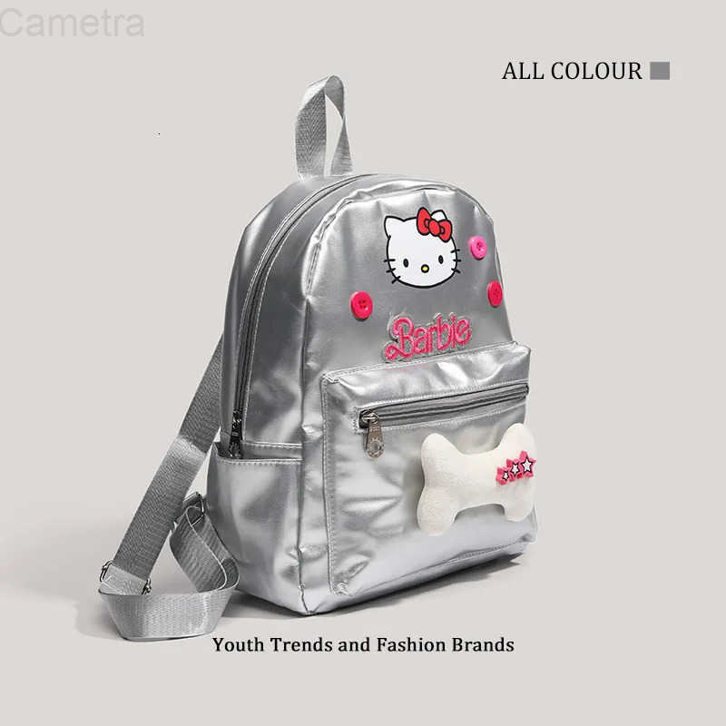 Sanrio Hello Kitty shiny cute Outdoor leisure niche design creativity leisure Exquisite versatile street fashion commuting backpack H251216