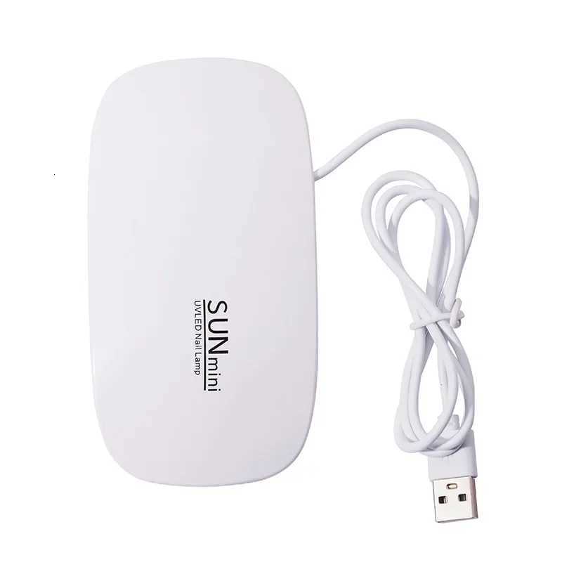 6W portable nail dryer Mini Rechargeable 6 LEDs UV manicure lamp nails gel curing tool for quick drying Polish varnish machineT251216