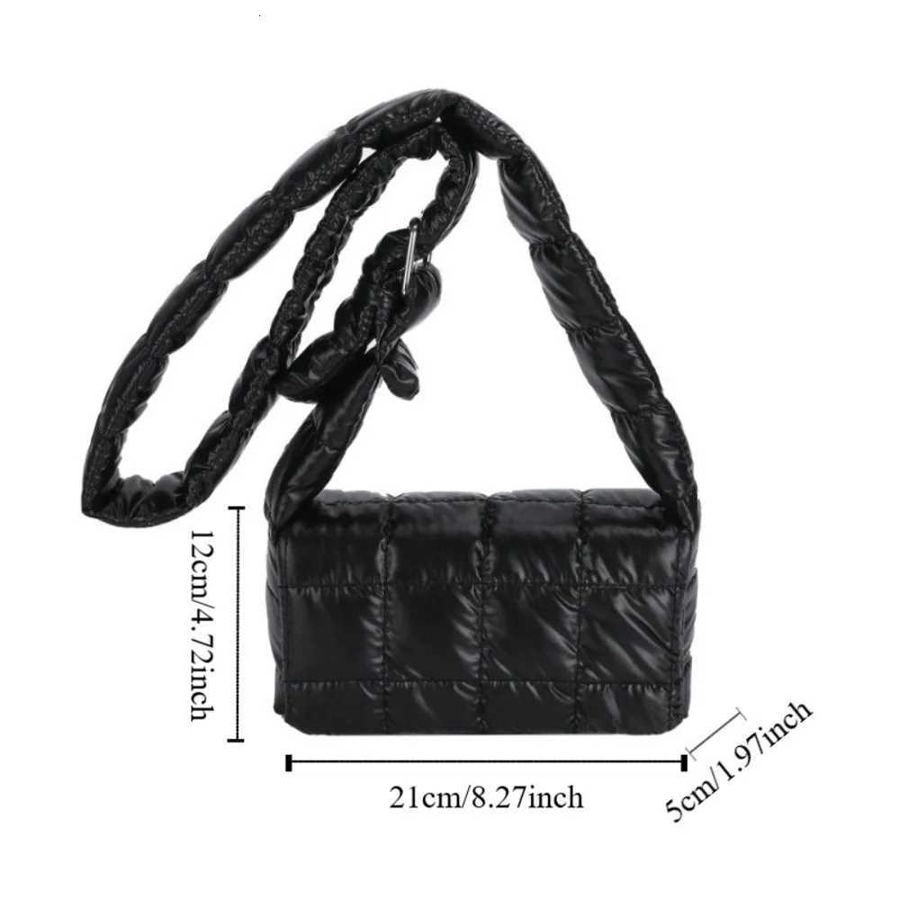 Winter Korean Style Space Cotton Bag Waterproof Puffy Down Womens Shoulder Bag Lightweight Quilted Small Square Bag Ladies M251216