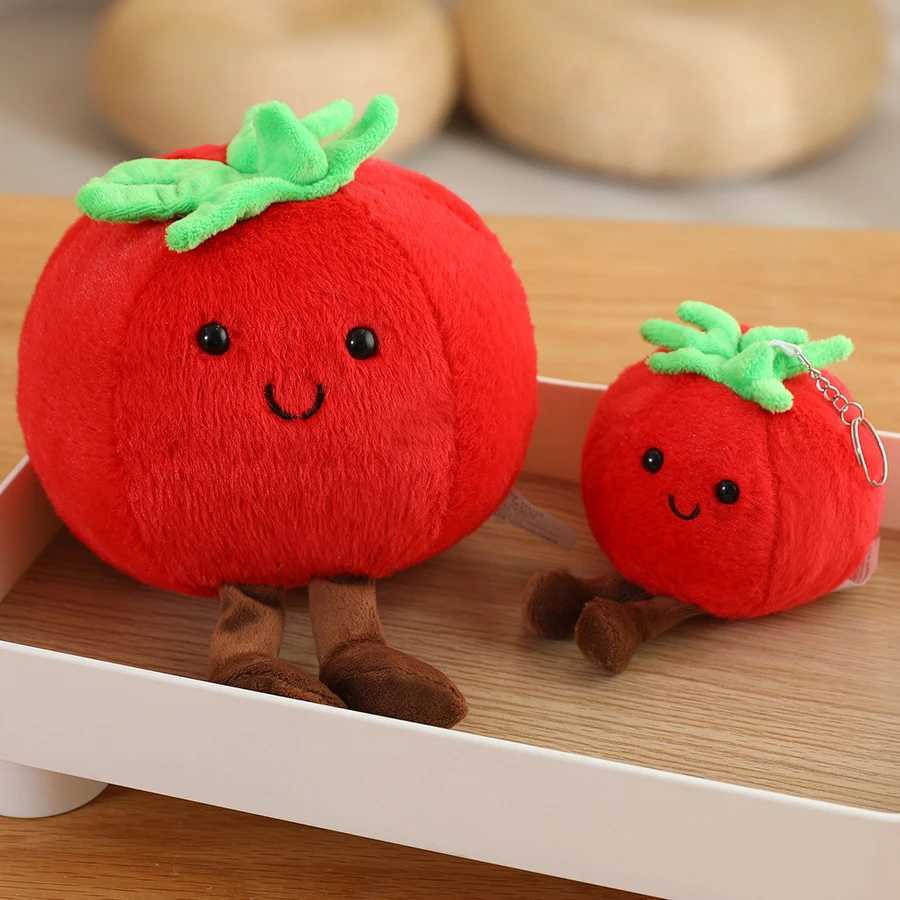 Cute Cartoon Tomato Plush Figure Doll Fruit Vegetable Food Stuffed Toy Decor Birthday Gift Ideal for All Ages X251216