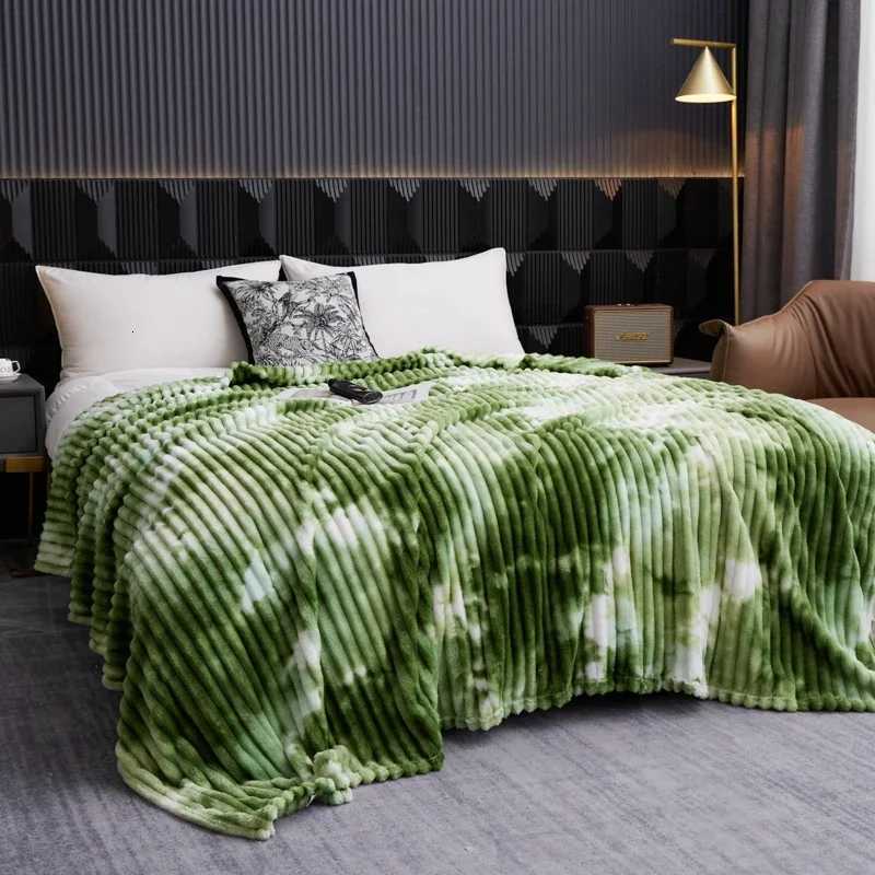 High Quality Blanket for Beds Tie Dyeing Warm Manta Single/Queen/King Flannel Fleece Thow Blanket Thick Warm Plaids Sofa Blanket H251216 - view 6