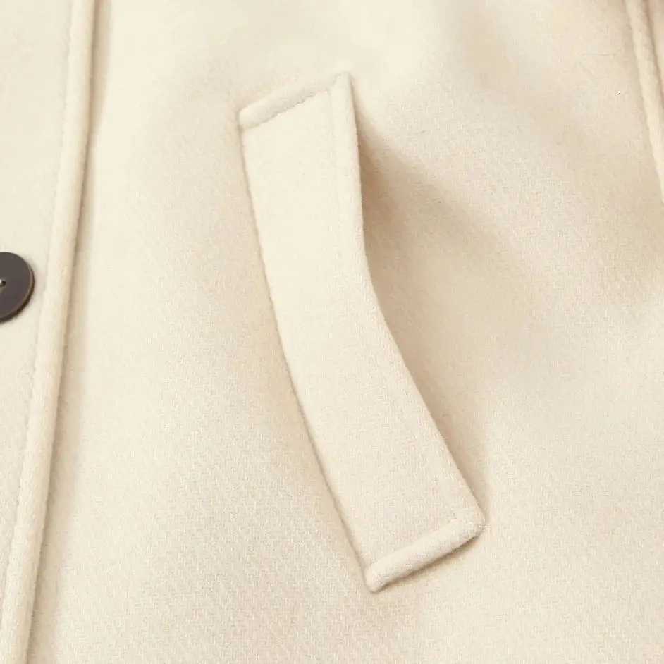 DiYiG WOMAN 2025 winter new fashion solid color short coat retro long sleeve chic lapel button coat Outerwear MujerT251216