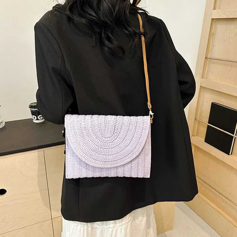 Summer Beach Straw Clutch Bag Cute Crossbody Bag for Women Travel Shoulder Bags Purse Ladies Casual Wicker Handbags M251216
