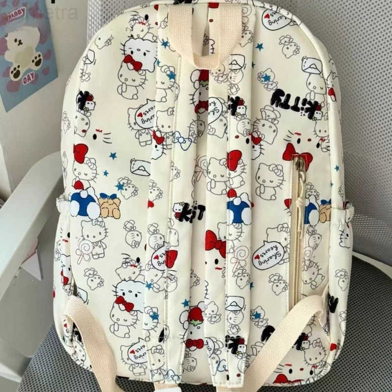Sanrio Fashion High Quality Lightweight Large Capacity Backpack Student Cartoon Hello Kitty Versatile Backpack H251216