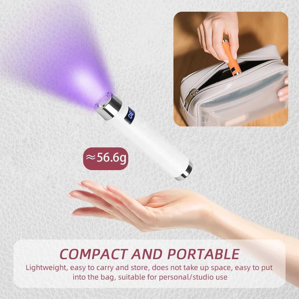 Portable Nail Dryer Light UV Nail Lamp Rechargeable Gel Nails Lamp With Flexible Hose LED Light Nail Art ToolsT251216