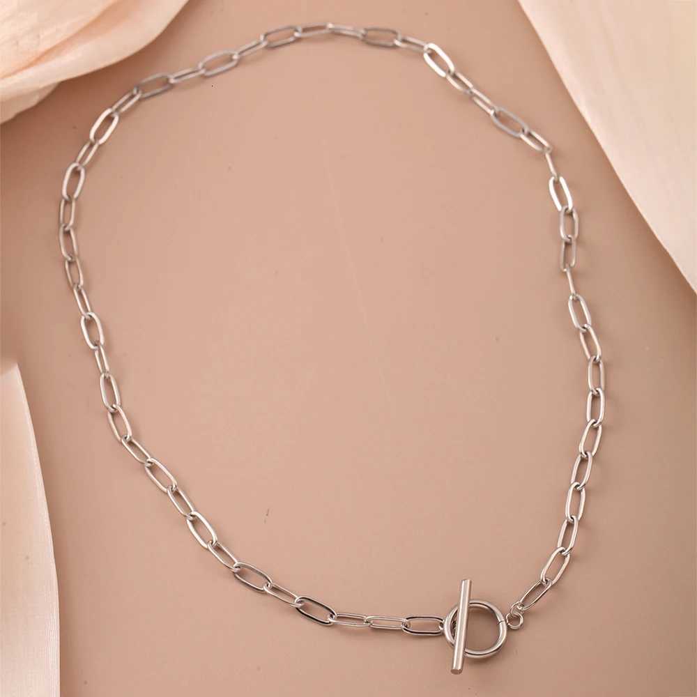 New Exquisite Commuter Neck Stainless Steel Necklace OT Cross Chain Necklace Luxury Neck Jewelry Personalized Gifts For Women M251216
