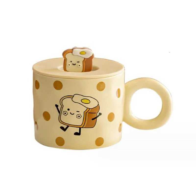 Ceramic Bread Design Coffee g Breakfast Milk g Handgrip Water Cup Off Household Kitchen Drinkware H251215