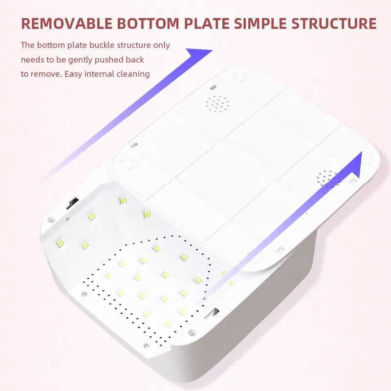 72W Nail Drying Lamp Built-in Battery Cordless UV Led Lamp For Nails Suitable For All Gel Professional Nail Equipment ToolsT251216