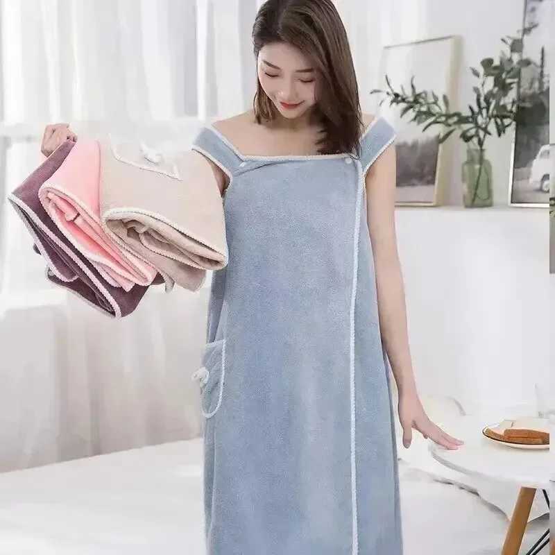 Womens Bath Towels Girls Wearable 14085Cm Fast Drying Bathing Beach Spa Bathrobes Wash Clothing Shower Bath And Gym Towel C251216