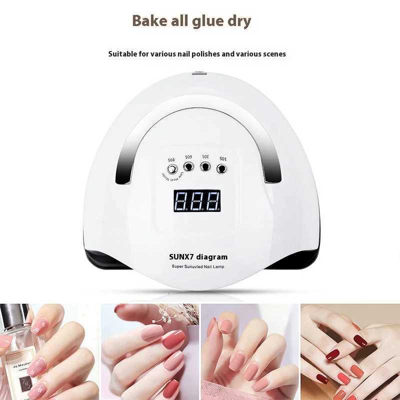 Professional 180W Nail Lamp UV LED Gel Polish Dryer with Handle 57 Lights SUNX7MAX for Salon and Home UseT251216