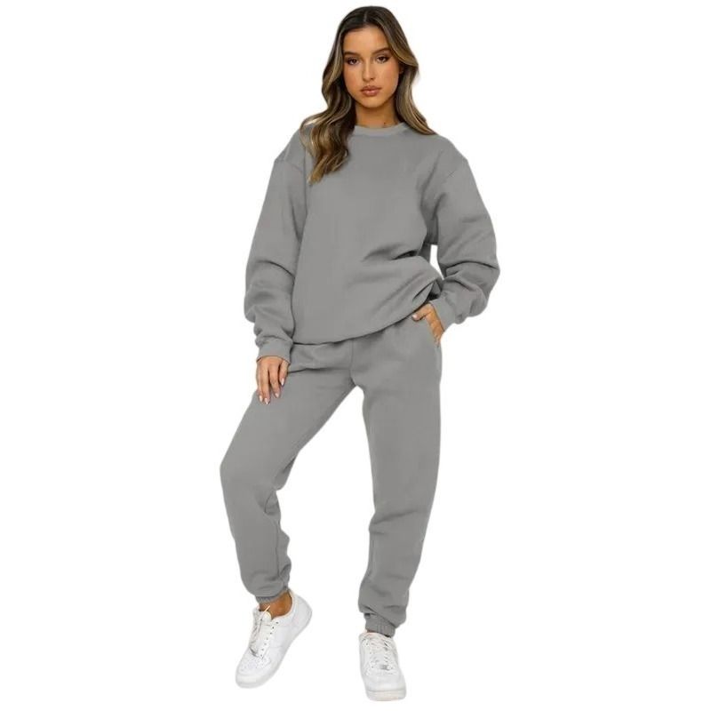 Women Sports Hooded Sweater Yoga Two Piece Set Winter Coat Fitness Sweatshirt Workout Hoodie Long Pants Jogger Suit Gym Tracksuits