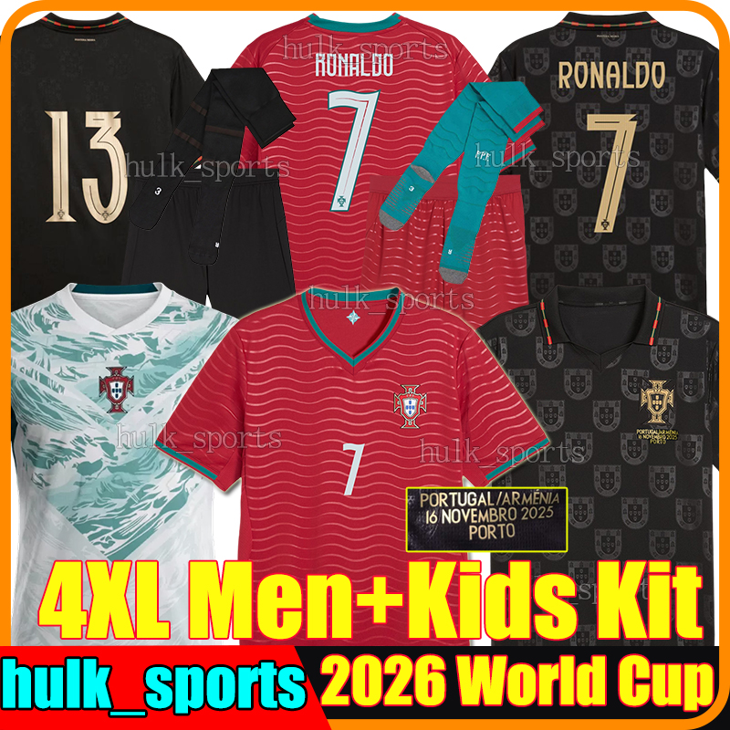 4XL 2026 PoRtUgAl CR7 EUSEBIO#13 soccer jerseys B.FERNANDES JOAO FELIX NEVES RAMOS TRINCAO CONCEICAO LEAO DALOT DIOGO COSTA men kids kits socks sets football shirts