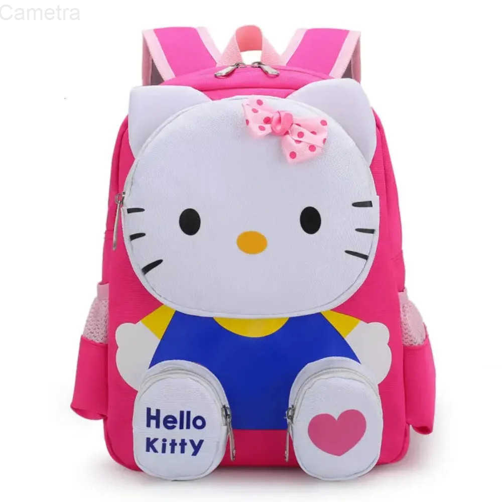 Sanrio Hello Kitty and Spiderman Double-shoulder Backpack Kawaii Cartoon Design pink School Bag for boy girl Travel Bag Gift H251216