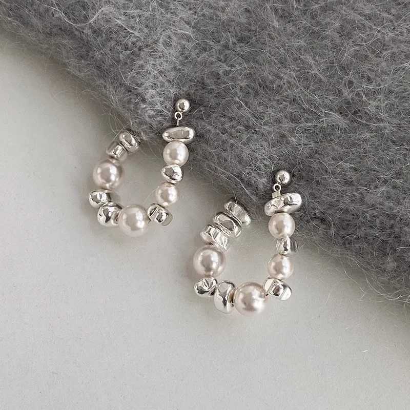 925 Sterling Silver Earrings for Women Pearl Stone Sexy Girl Fashion Trendy Jewelry Gift Party Wedding pendientes G251216