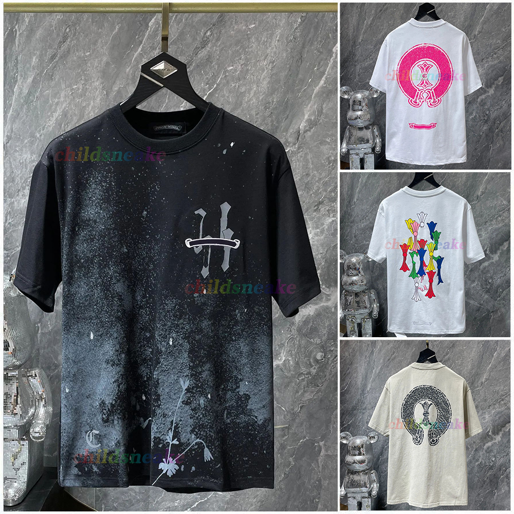 Designer Shirts Heats Mens T Shirt Fashion Tshirt Brand Womens Summer High Quality Tees Chrome Short Sleeve Breathable Casual Ch Tops Us Size S-Xxl 883 t shirts