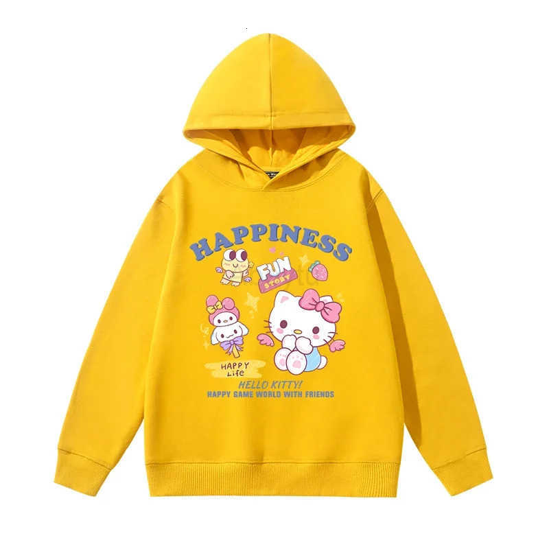 Sanrio 2025 Fashion Kawaii Hello Kitty Boys Girls Autumn Winter Daily Outdoor Vacation Casual Warm Childrens Clothes H251216