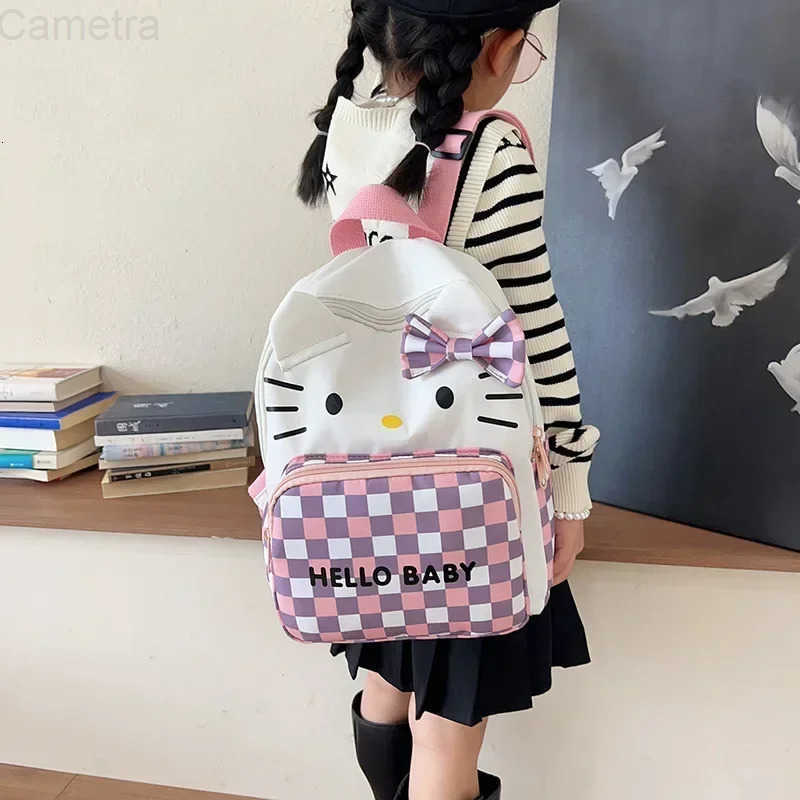 Sanrio Cute fashion hello kitty Backpack Kindergarten handbag Nylon Schoolbag boy girl Student cartoon New Shoulder Bag H251216