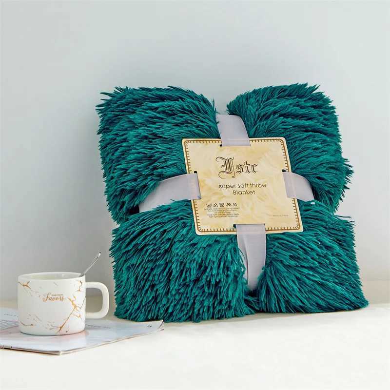Fluffy Fur Blanket Long Shaggy Super Soft Sofa Blankets Bed Bedspread Beige White Warm Bedding Sheet Cozy Blanket H251216 - view 5