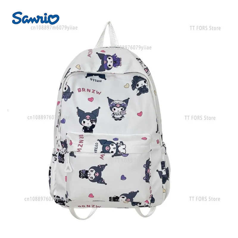 Sanrio Kids Large Capacity Backpack Cartoon Kuromi Cinnamon Dog Hello Kitty Student Schoolbag Childrens Christmas Birthday Gift H251216
