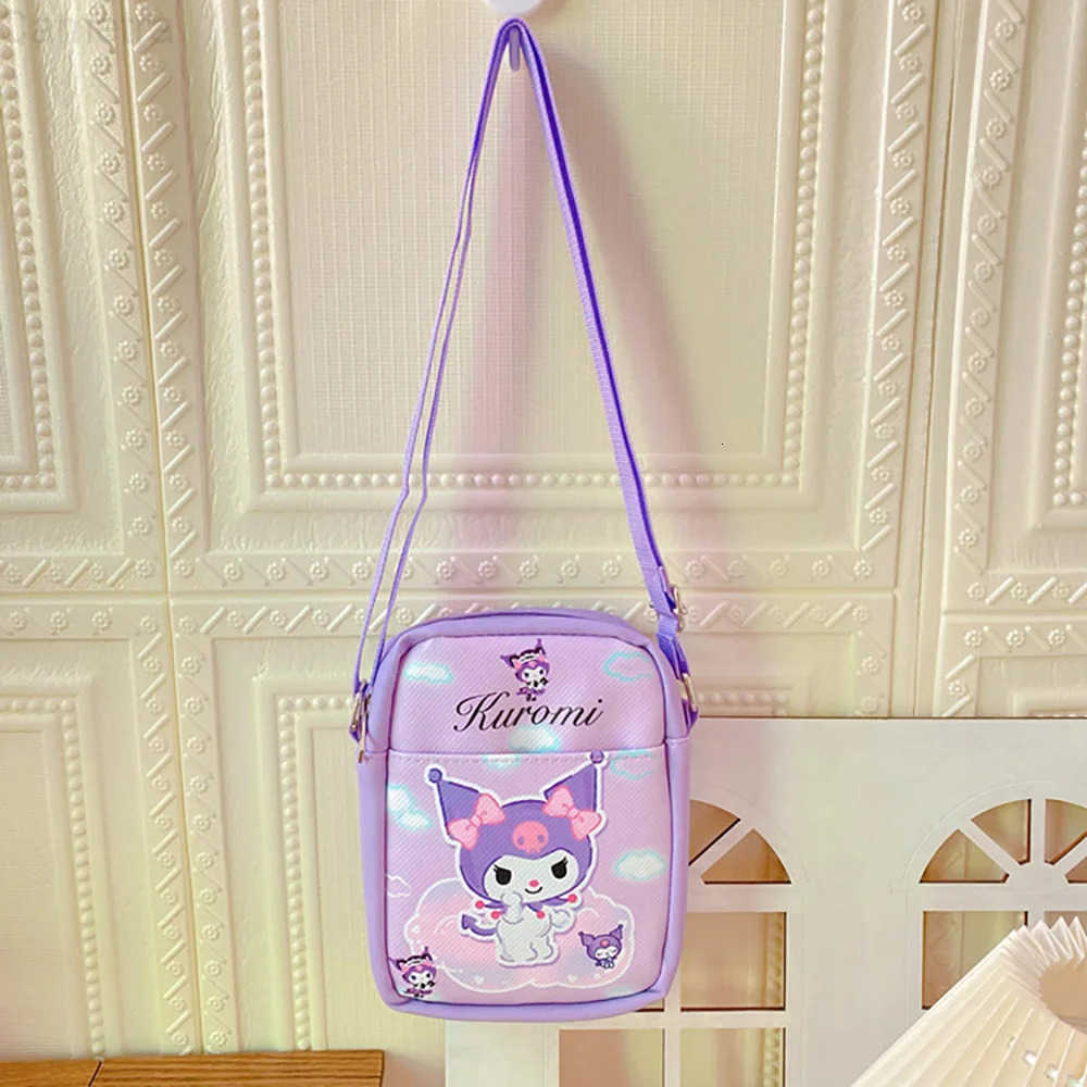 Sanrio Cute Cinnamoroll Kuromi Crossbody Bags Shoulder Messenger Bags Cartoon Portable Backpacks Kawaii Coin Pouch Gifts for Boys Girls H251216