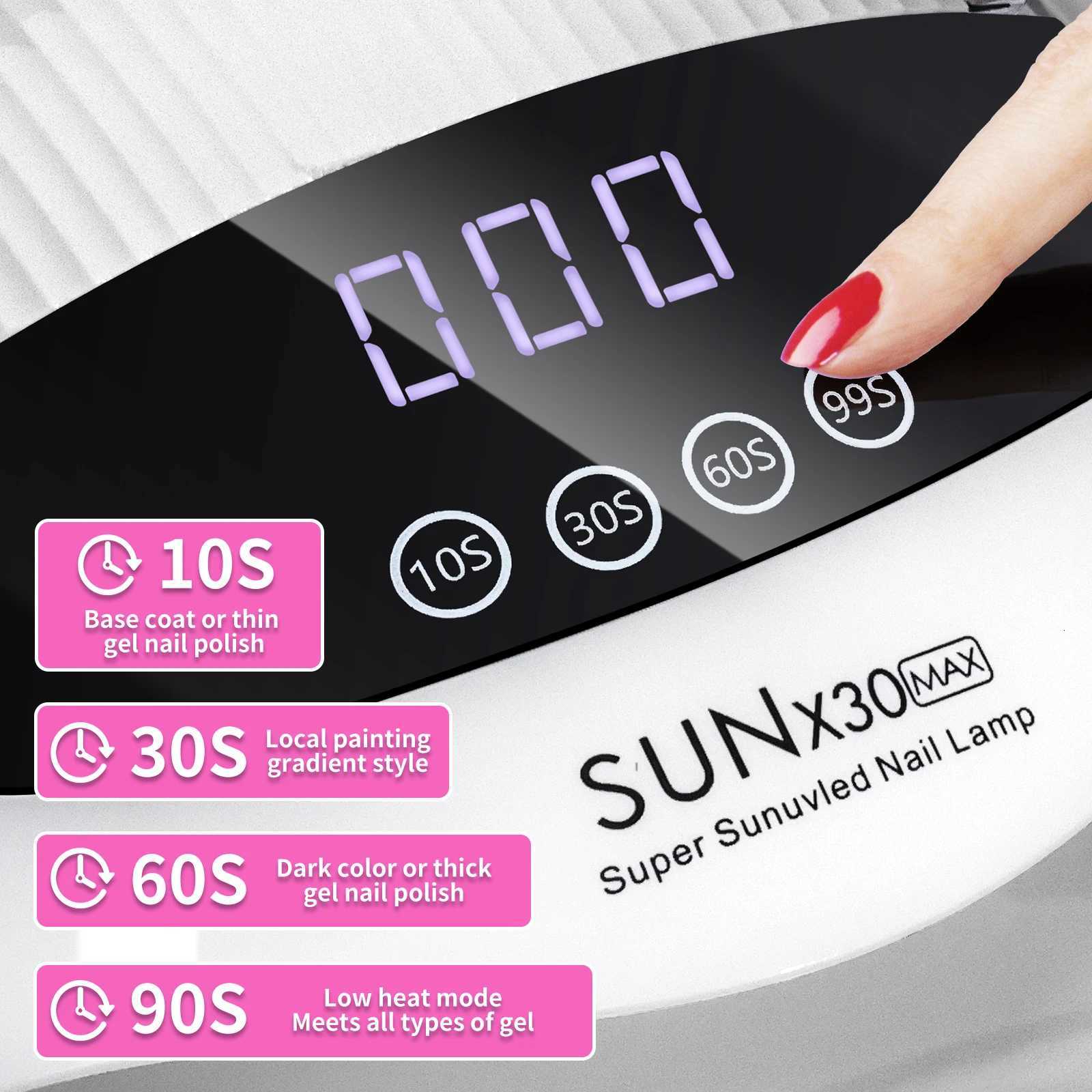 Professional 90 LED UV Nail Lamp For Nails Gel Polish With 4 Timer Setting HD Display Screen Auto Sensor Nail Dryer ToolT251216