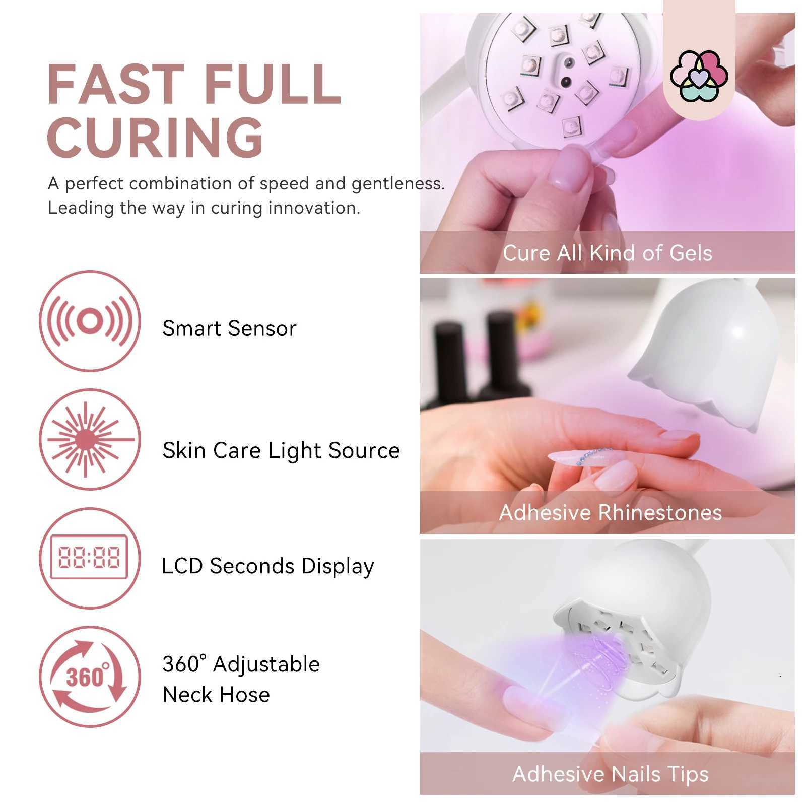 SAVILAND 30W Cordless UV LED Nail Lamp with Smart Sensor Professional Gooseneck Gel Nail Light for Home Salon ManicureT251216