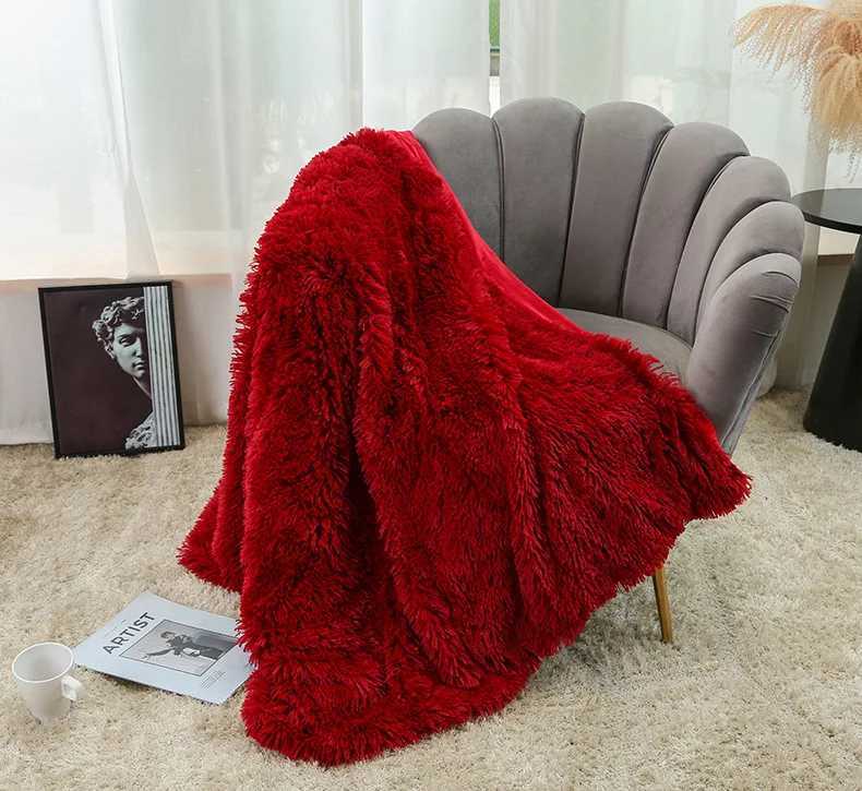 Fur Blanket Super Soft Fuzzy Elegant Cozy Bed Sofa Bedspread Long Shaggy Warm Bedding Sheet Fluffy Fur Throw Blanket H251216 - view 3