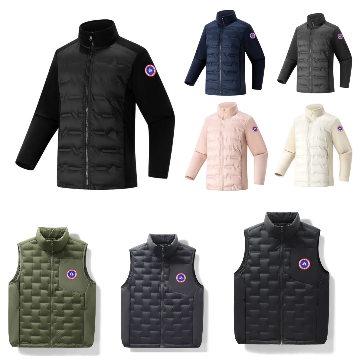 Designer Men's Down 80% Fleece Filling For Warmth Thickened Winter Jacket White Duck Feather Casual Sports Style Couple's Zipper Closure Other Material Vest