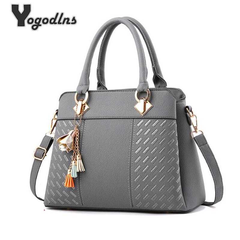 Fashion Women Handbags Tassel PU Leather Totes Bag Top-handle Embroidery Crossbody Bag Shoulder Bag Lady Simple Style Hand Bags M251216