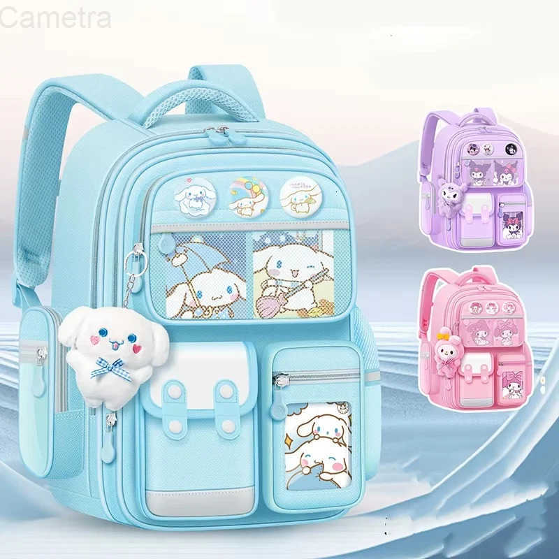 Sanrio Cinnamoroll Large-Capacity Cartoon ChildrenS Backpack Kuromi My Melody Pochacco Cute Anime ChildrenS School Bag Set H251216