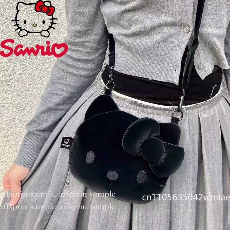 Sanrio Hello Kitty New Womens Crossbody Bag Fashion High Quality Womens Small Bag Black Versatile Large Capacity Womens Phone Bag H251216