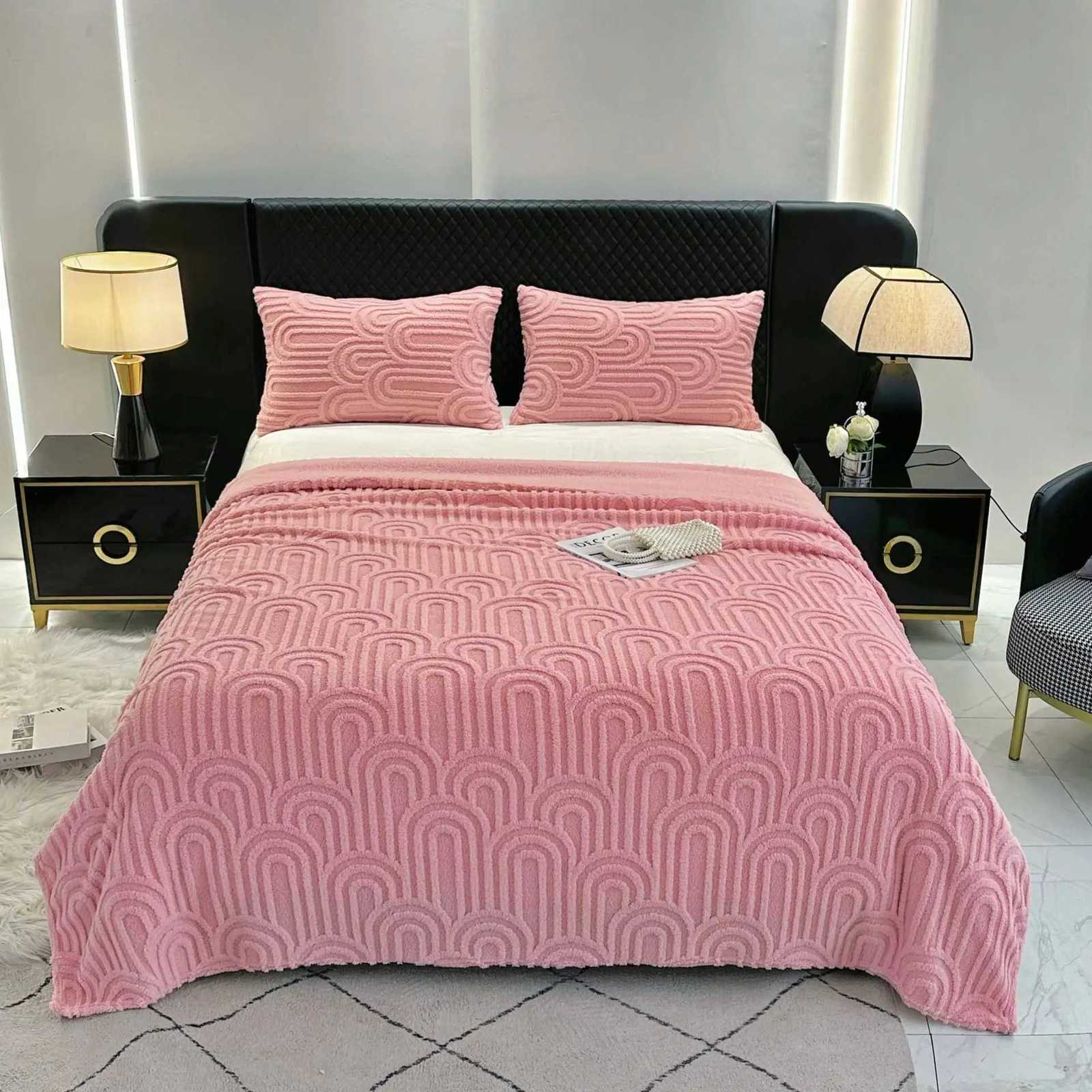 1pc Soft Flannel Blanket Skin-friendly Bedsheet Plain Color Sofa Towel Festive Gifts Travel Shawl Nap Blankets H251216 - view 5