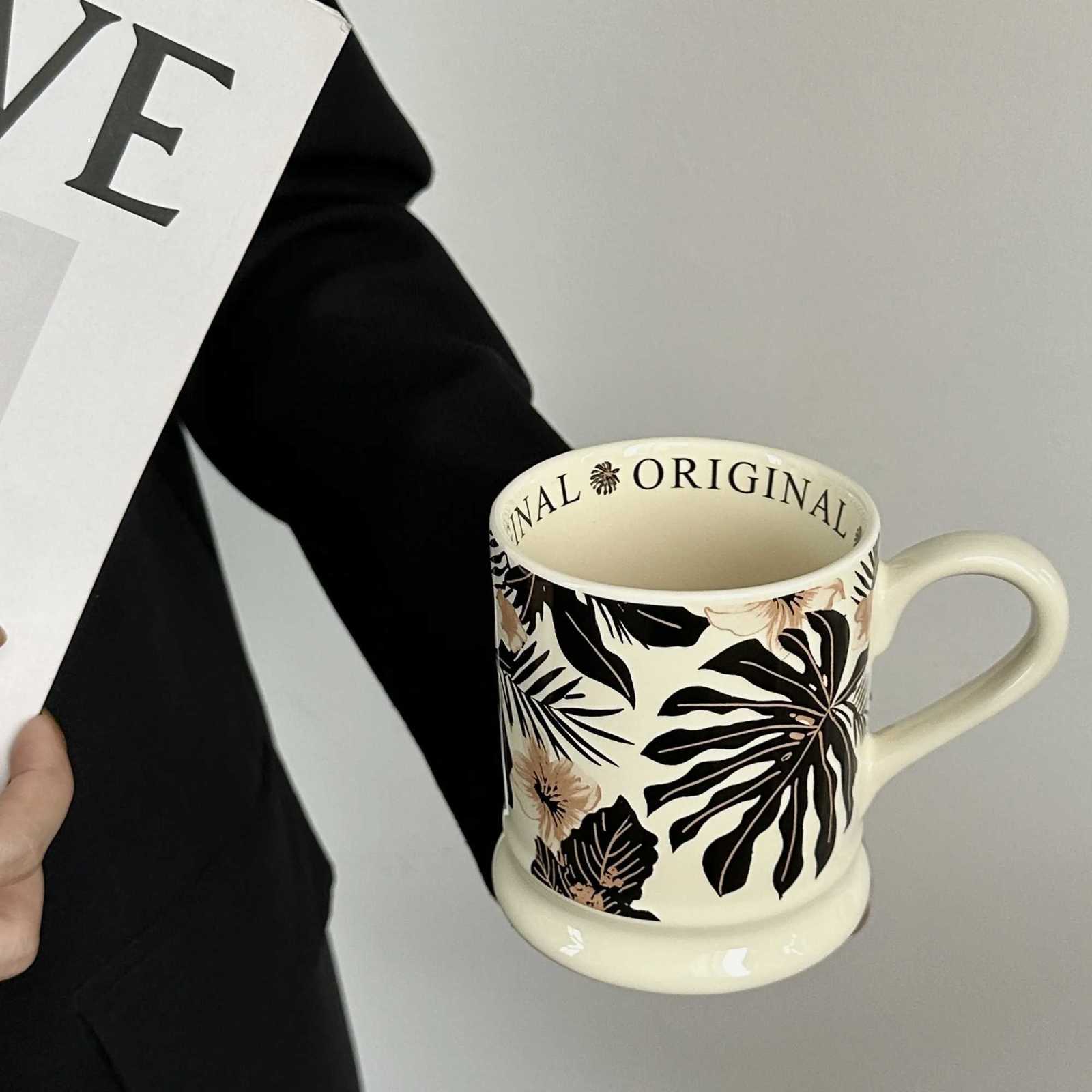 Retro g Girls design sense Household water cup Ceramic afternoon tea Delicate coffee Breakfast cup H251215