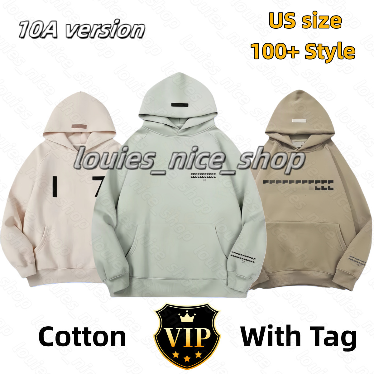 2026 10A Essentials Mens Hoodies Designer Hoodie Men Women Sweatshirt Tracksuit Pullover clothes Streetwear Cotton sweatpants Letter Printed essintals Hoodie