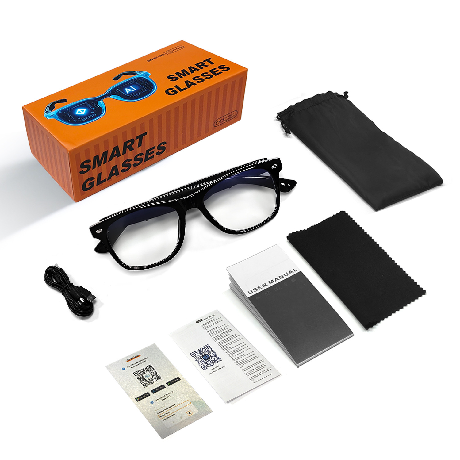 New AI Smart Translation Bluetooth Sunglasses Real-time Translation in Over 100 Languages Music Streaming & Call-enabled Smart Glasses