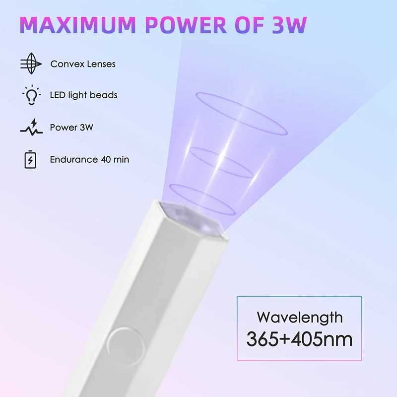 Handheld Quick Dryer Mini Nail Drying Lamp With Stand Rechargeable UV LED Lamp For Nails Portable Nail Art Tool Home Travel UseT251216