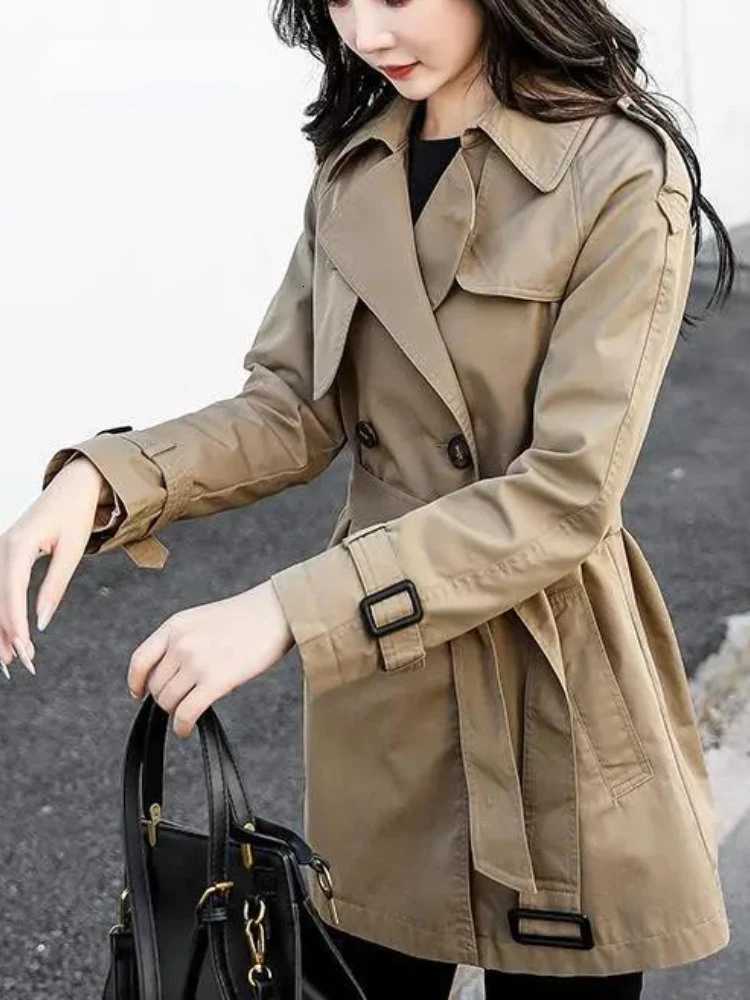 Windbreaker Womens Versatile 2025 Spring Autumn New Fashion Clothing Korean Jacket Trench Coat for Women Oversize Women CoatT251216