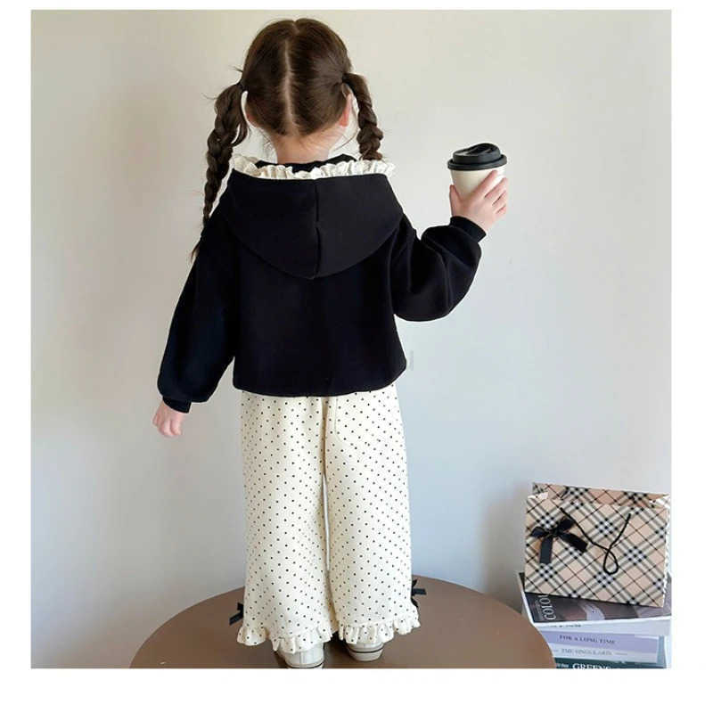 Sanrio Girl Clothes Set Autumn Kid Sweatshirts Pullover Hello Kitty TopPants 2pcs Suit Children Sweet Tracksuits Outfits Brand H251216