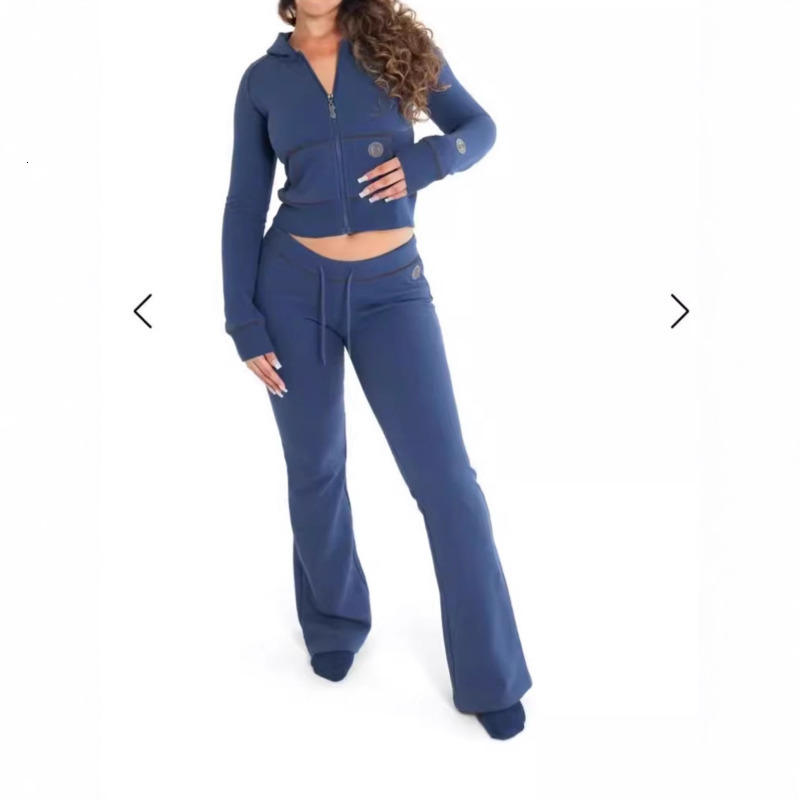 Womens Tracksuits Two Pieces Set New Fashion Clothing Hot-selling Cardigan Long Sleeve Long Pants Set 7 Colours