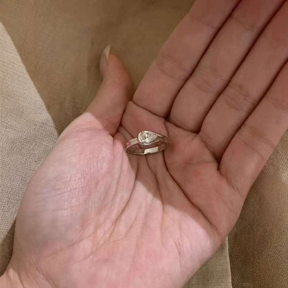 Ring designer rings Water Drop zircon for Women Ins Light Luxury Niche Temperament Ring Open Index Finger Ring