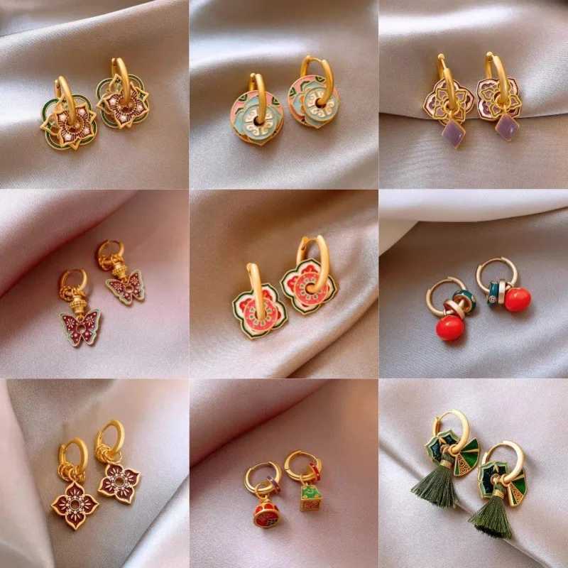 Modern Boho Jewelry Elegant Temperament Color Flower Drop Earrings For Women Female Gifts Delicate Design Ear Accessories G251216