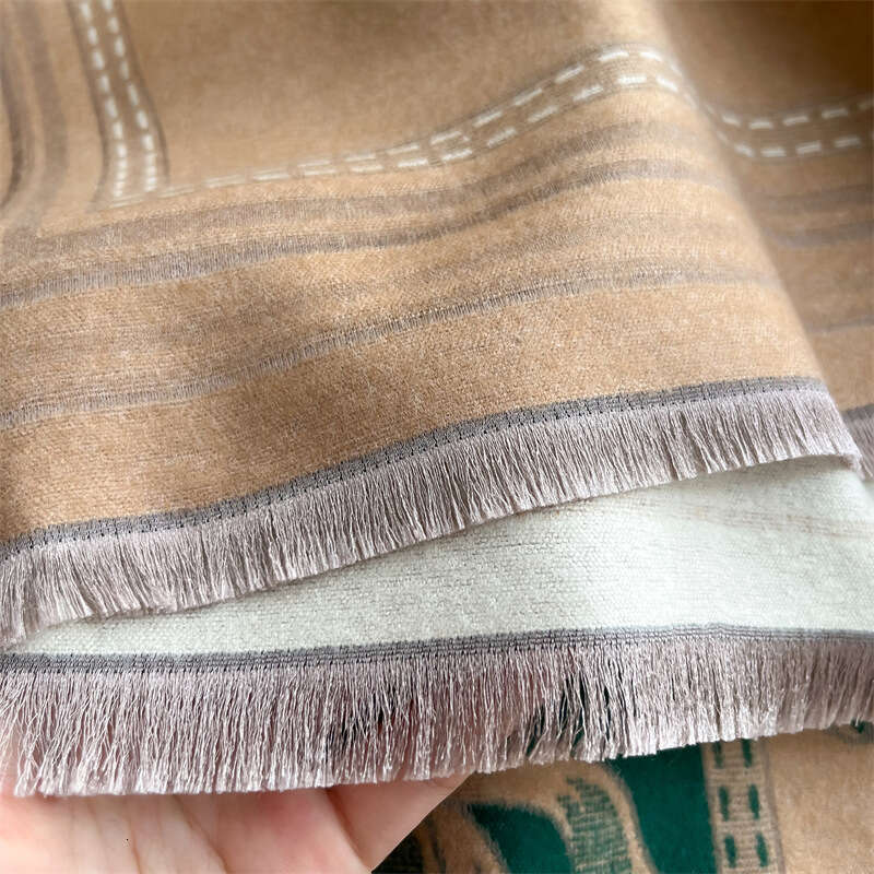 Autumn Winter Women Pashmina Shawls and Wraps Cashmere Blanket Warm Thick Stoles for Ladies Outdoor Scarf 2024 New Print G250818