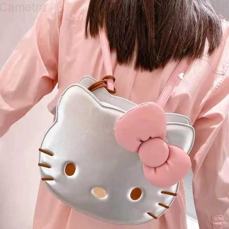 Sanrio In Stock Anime Peripheral Products Replica Hello Kitty Sweet Kawaii Girl Heart Backpack Large Capacity Commuting Bag For Gifts H251216