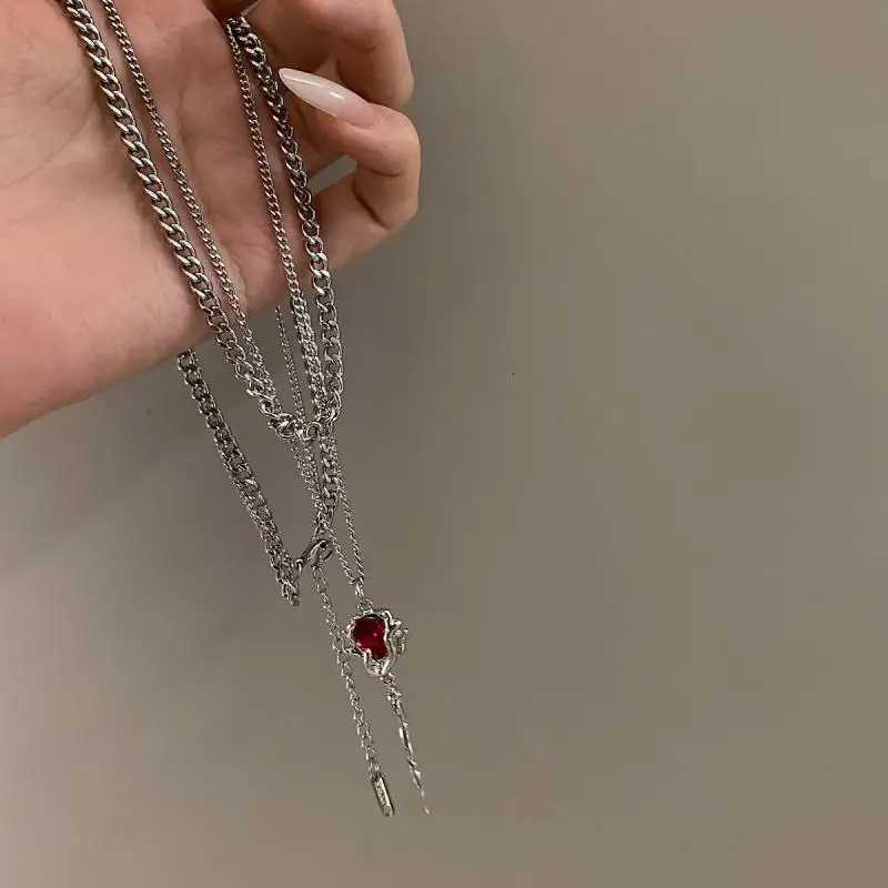 Romantic Gothic Rose Flower Clavicle Chain Necklace for Women Girls Fashion Punk Sweet Cool Adjustable Rope Choker Accessories M251216