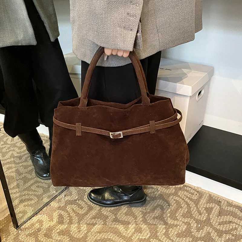 Decorative Design Solid Faux Suede Handbag Large Capacity Hasp Casual Tote Hot Sale Bags for Women Bolsas Femininas M251216