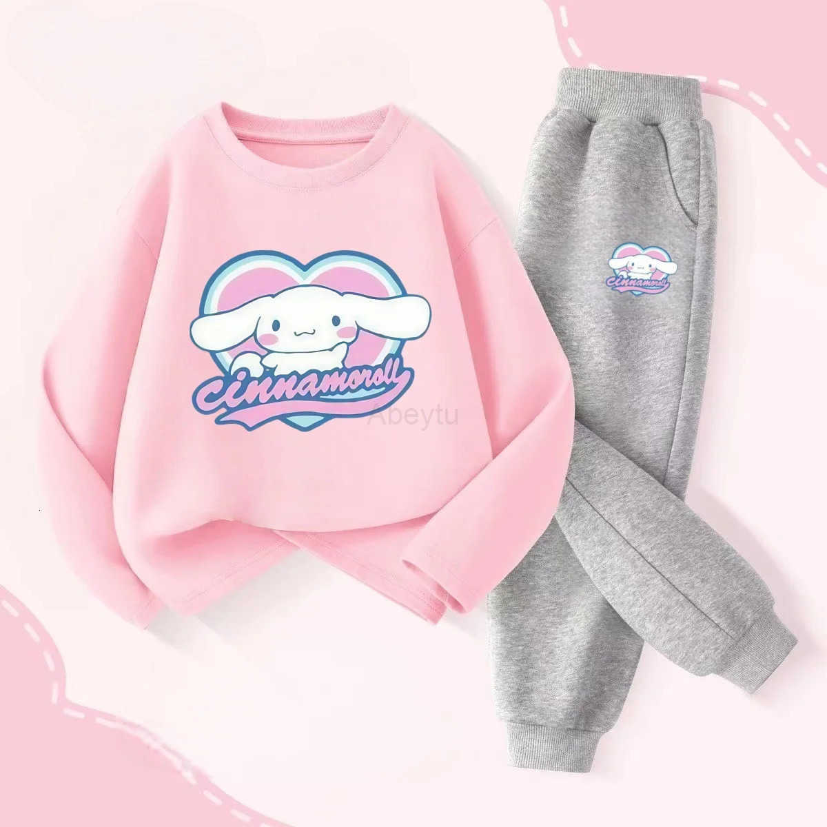 Sanrio Autumn Baby Girl Clothes Set Cartoon Printed Pullover Sweatshirts Top And Pants Bottom 2 Pieces Suit Kid Children Boy H251216112