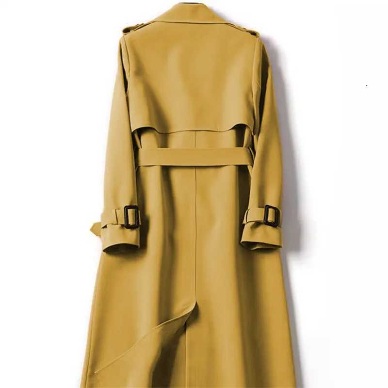 2025 New Women Trench Coat Mid Length Petite British Style Knee Length CoatT251216