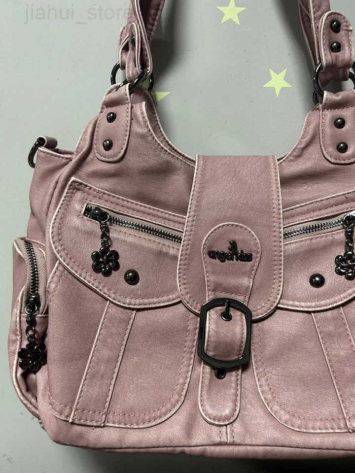 Angel kiss Handbag Women Large Shoulder Bag Satchel Top-handle PU Shoulder Bag Vintage Dumpling Pack Multi-pockets Shoulder Bags H251216