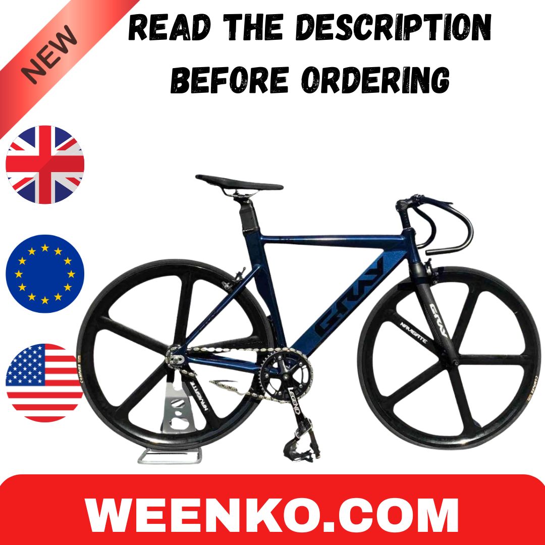 Bikes GRAY Track Bike Fixie Bicycle Aluminum Alloy Frame Carbon Front Fork 700C Magnesium Wheel Single Speed Fixed Gear CyclingL240105