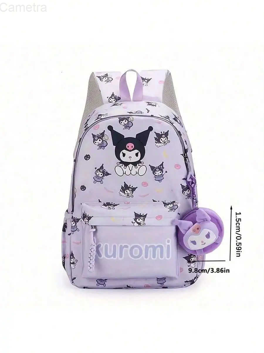 Sanrio Backpack Kawaii Stylish Bag Womens Colorblock Rucksack Large Capacity Foldable Outdoors Daypack H2512161